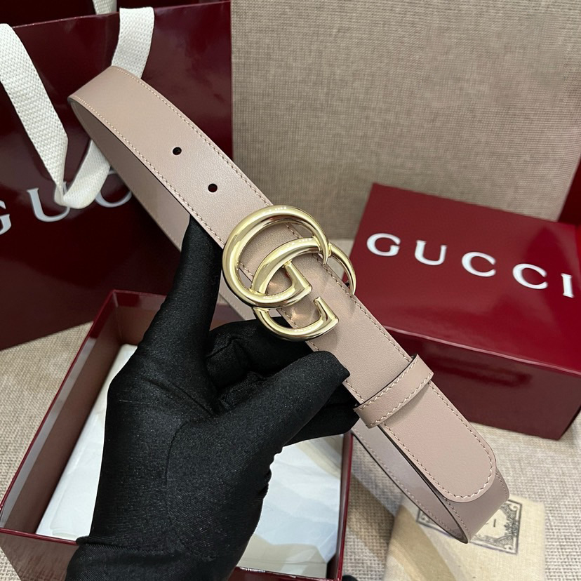 Gucci Belts For Women Designer Belt Womens Formal Smooth Buckle Woman Narrow Genuine Leather Golden Bronze Cowhide Design Thin Optional High Quality