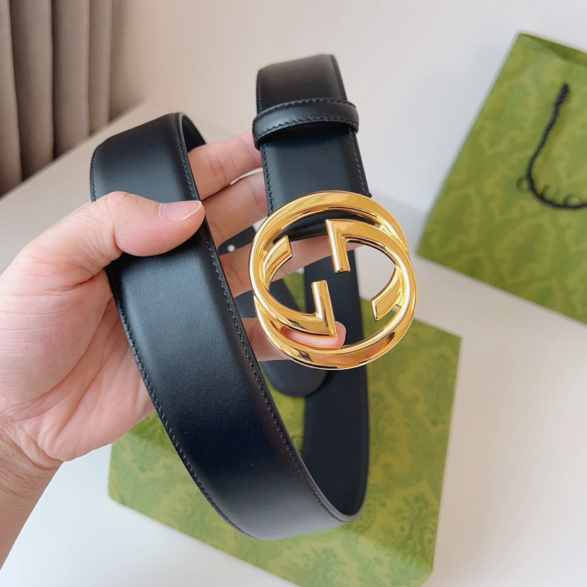 Gucci Circular Interlocking Double G Buckle, Accessories And Ready To Wear Items Continue To Rejuvenate And Present The Brand's Classic Details Simple Yet Elegant Style Suitable For Various Dressing Styles Belt Width: 4.0cm