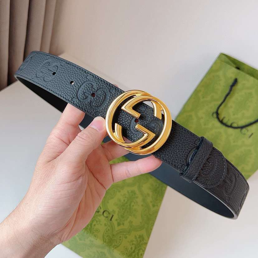 Gucci Circular Interlocking Double G Buckle Accessories And Ready To Wear Items Continue To Rejuvenate And Present The Brand's Classic Details Simple Yet Elegant Style Suitable For Various Dressing Styles Belt Width: 4.0cm