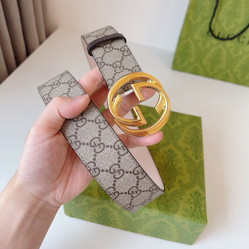 Gucci Circular Interlocking Double G Buckle, Accessories And Ready To Wear Items Continue To Rejuvenate And Present The Brand's Classic Details Simple Yet Elegant Style Suitable For Various Dressing Styles Belt Width: 4.0cm