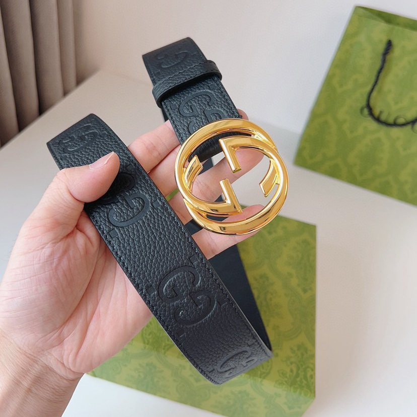 Gucci Circular Interlocking Double G Buckle Accessories And Ready To Wear Items Continue To Rejuvenate And Present The Brand's Classic Details Simple Yet Elegant Style Suitable For Various Dressing Styles Belt Width: 4.0cm