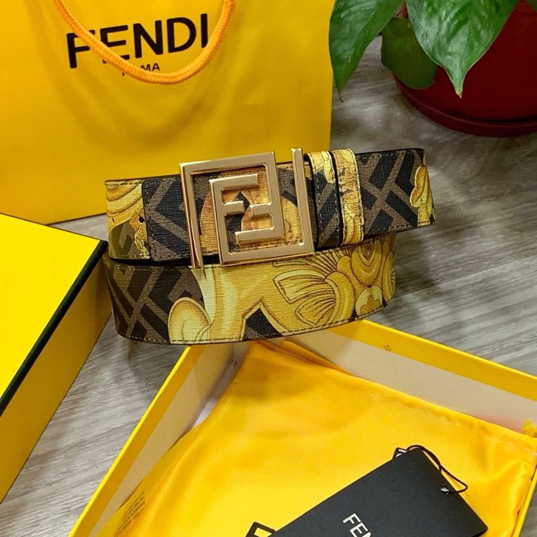 FENDI Designer Belt Mens Belts Womens Brand Belt Luxury Belt Length 100-125cm Woman Men Belt Fashion Classics Casual Letter Smooth Buckle Designer High Quality Belt