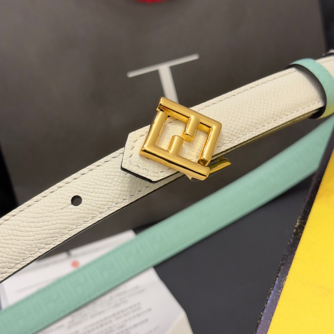 FENDI Belts For Women Designer Belt Womens Formal Smooth Buckle Woman Narrow Genuine Leather Golden Bronze Cowhide Design Thin Optional High Quality