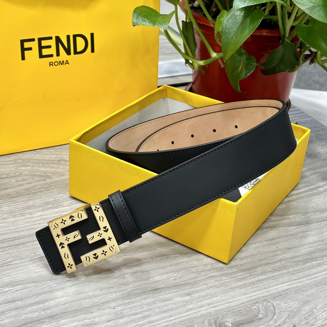 FENDI Designer Belt Mens Belts Womens Brand Belt Luxury Belt Length 100-125cm Woman Men Belt Fashion Classics Casual Letter Smooth Buckle Designer High Quality Belt