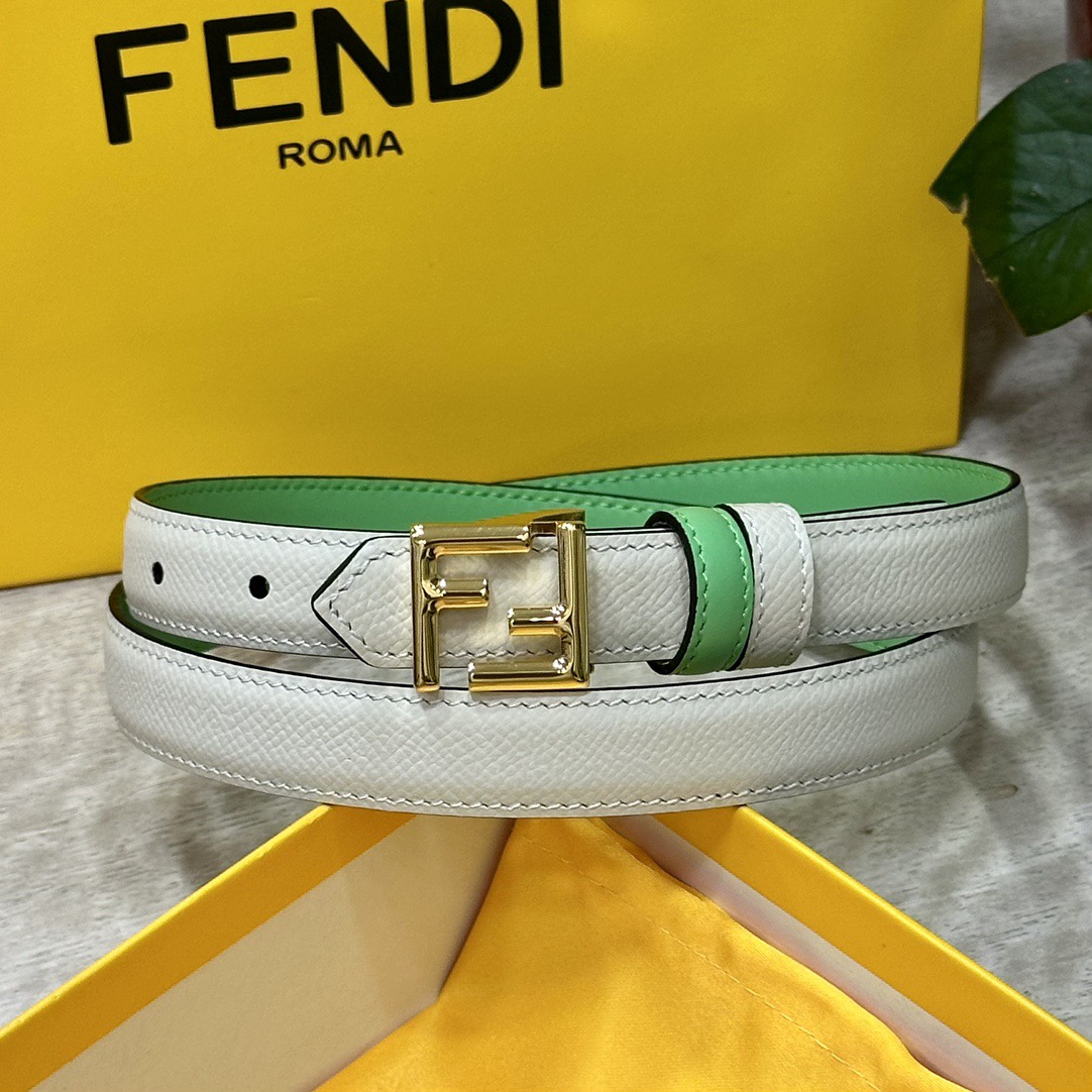 FENDI Belts For Women Designer Belt Womens Formal Smooth Buckle Woman Narrow Genuine Leather Golden Bronze Cowhide Design Thin Optional High Quality