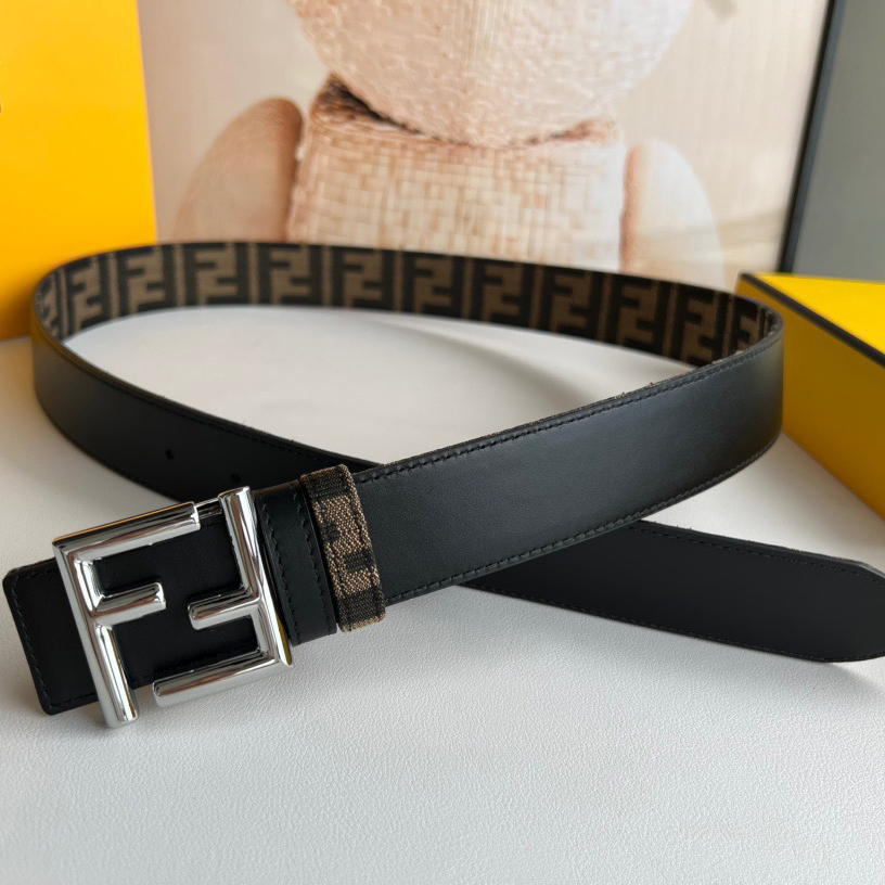 FENDI Designer Belt Mens Belts Womens Brand Belt Luxury Belt Length 100-125cm Woman Men Belt Fashion Classics Casual Letter Smooth Buckle Designer High Quality Belt