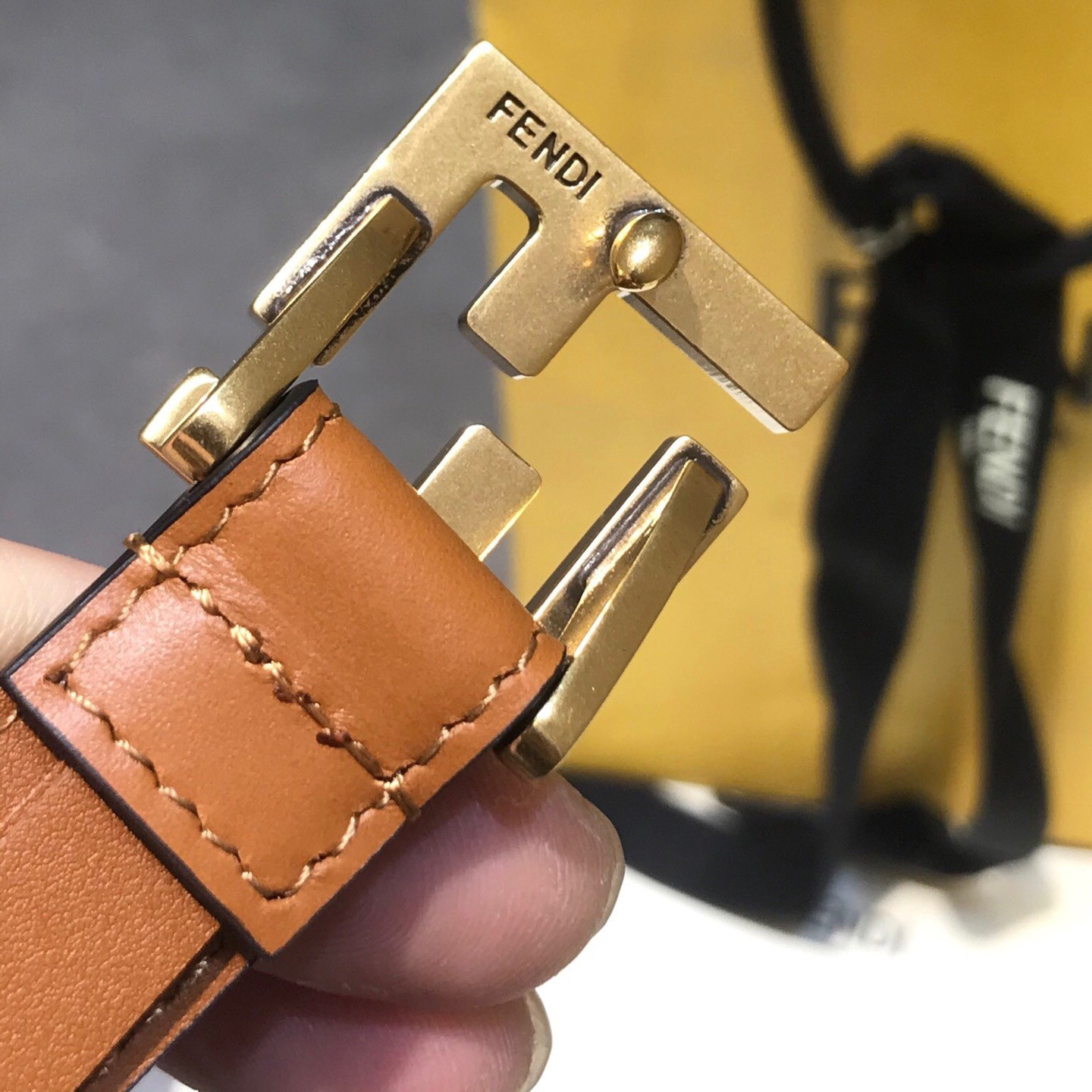 FENDI Belts For Women Designer Belt Womens Formal Smooth Buckle Woman Narrow Genuine Leather Golden Bronze Cowhide Design Thin Optional High Quality