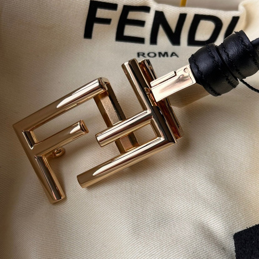 FENDI Designer Belt Men Belts Women Brand Belt Casual Double sided Belt Width 3.5cm FF Nail Buckle Black Leather Inner Lining Smooth Leather Inner Lining Plated Bright Metal F-Buckle