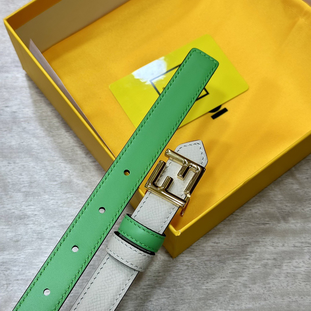 FENDI Belts For Women Designer Belt Womens Formal Smooth Buckle Woman Narrow Genuine Leather Golden Bronze Cowhide Design Thin Optional High Quality