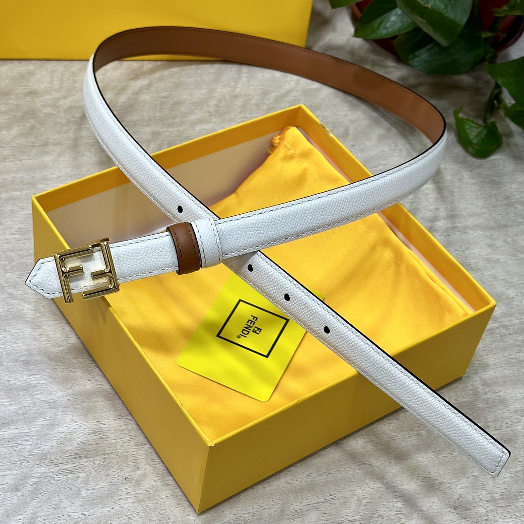 FENDI Belts For Women Designer Belt Womens Formal Smooth Buckle Woman Narrow Genuine Leather Golden Bronze Cowhide Design Thin Optional High Quality