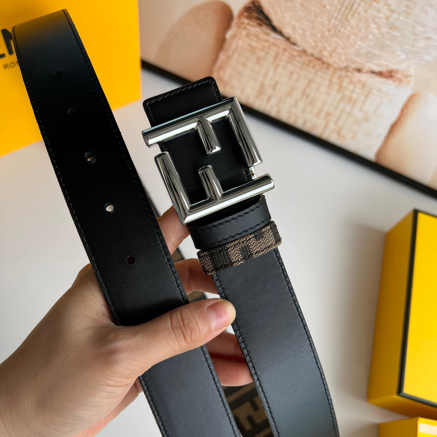 FENDI Designer Belt Mens Belts Womens Brand Belt Luxury Belt Length 100-125cm Woman Men Belt Fashion Classics Casual Letter Smooth Buckle Designer High Quality Belt