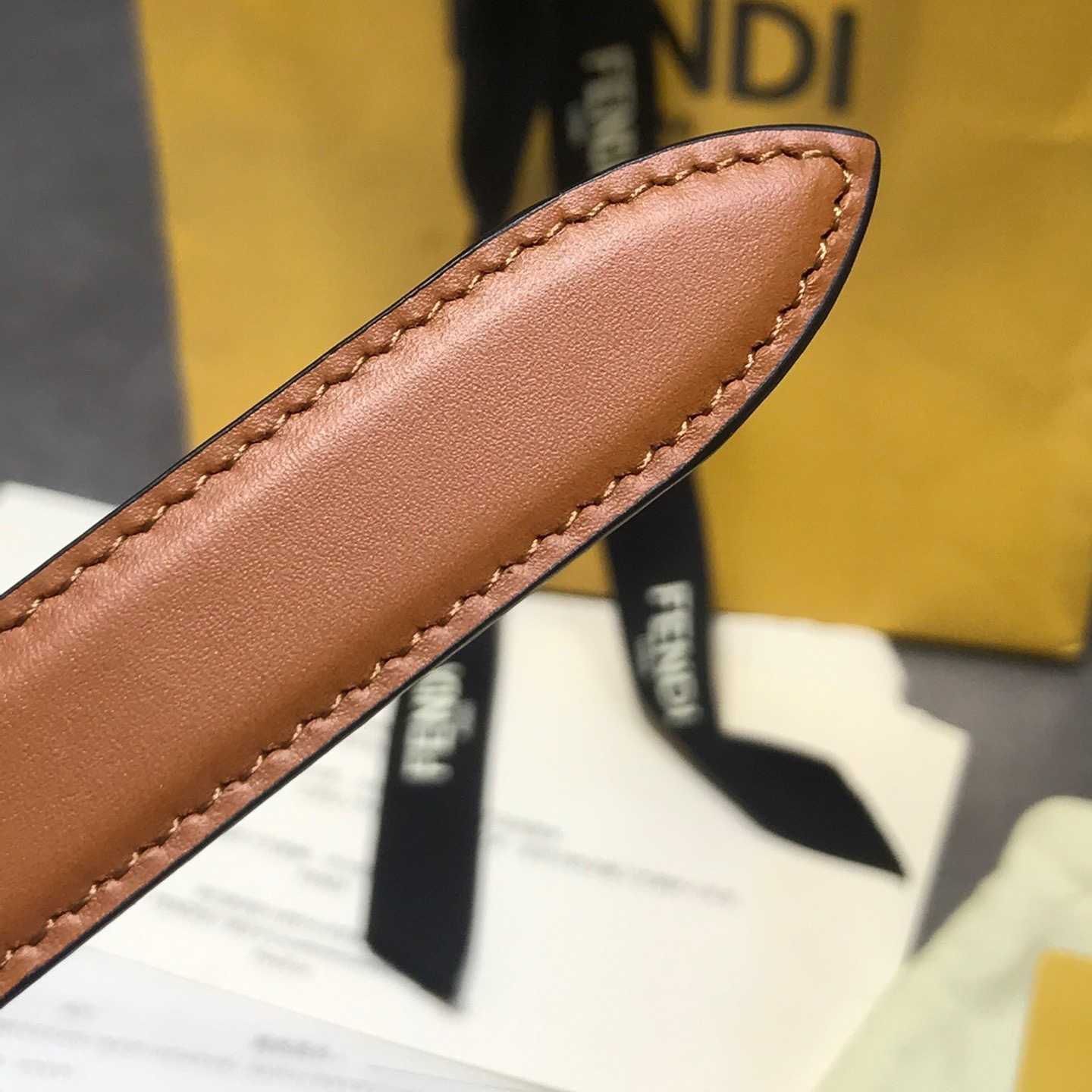 FENDI Belts For Women Designer Belt Womens Formal Smooth Buckle Woman Narrow Genuine Leather Golden Bronze Cowhide Design Thin Optional High Quality
