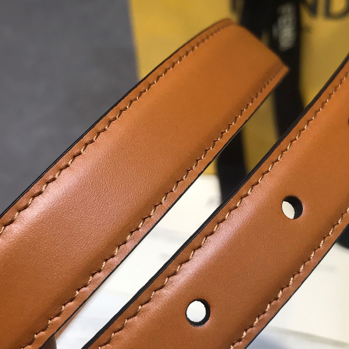 FENDI Belts For Women Designer Belt Womens Formal Smooth Buckle Woman Narrow Genuine Leather Golden Bronze Cowhide Design Thin Optional High Quality