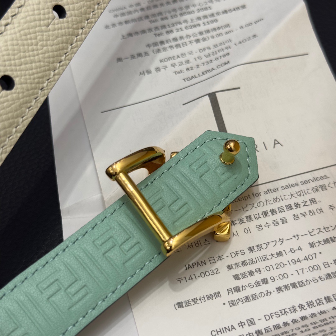 FENDI Belts For Women Designer Belt Womens Formal Smooth Buckle Woman Narrow Genuine Leather Golden Bronze Cowhide Design Thin Optional High Quality