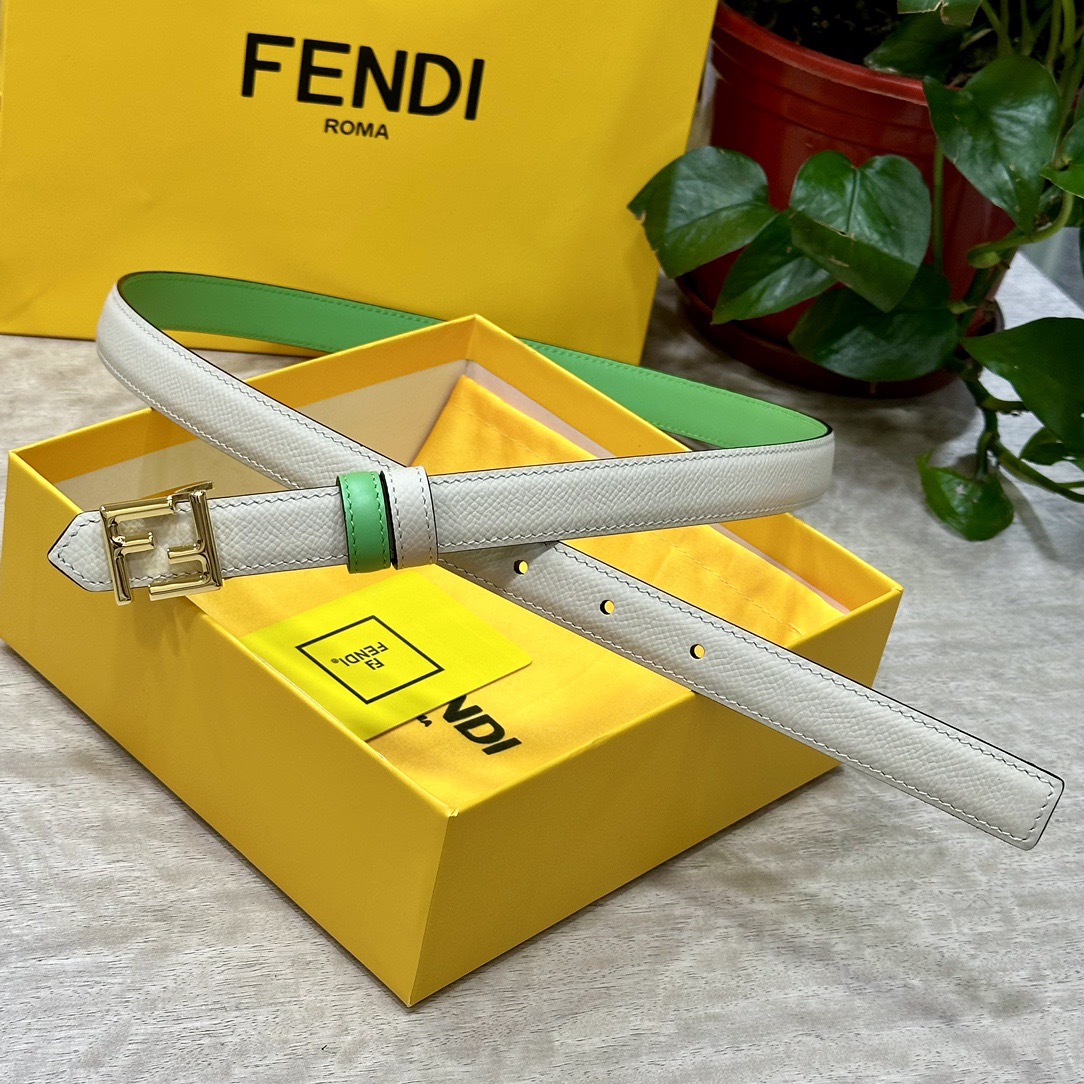 FENDI Belts For Women Designer Belt Womens Formal Smooth Buckle Woman Narrow Genuine Leather Golden Bronze Cowhide Design Thin Optional High Quality