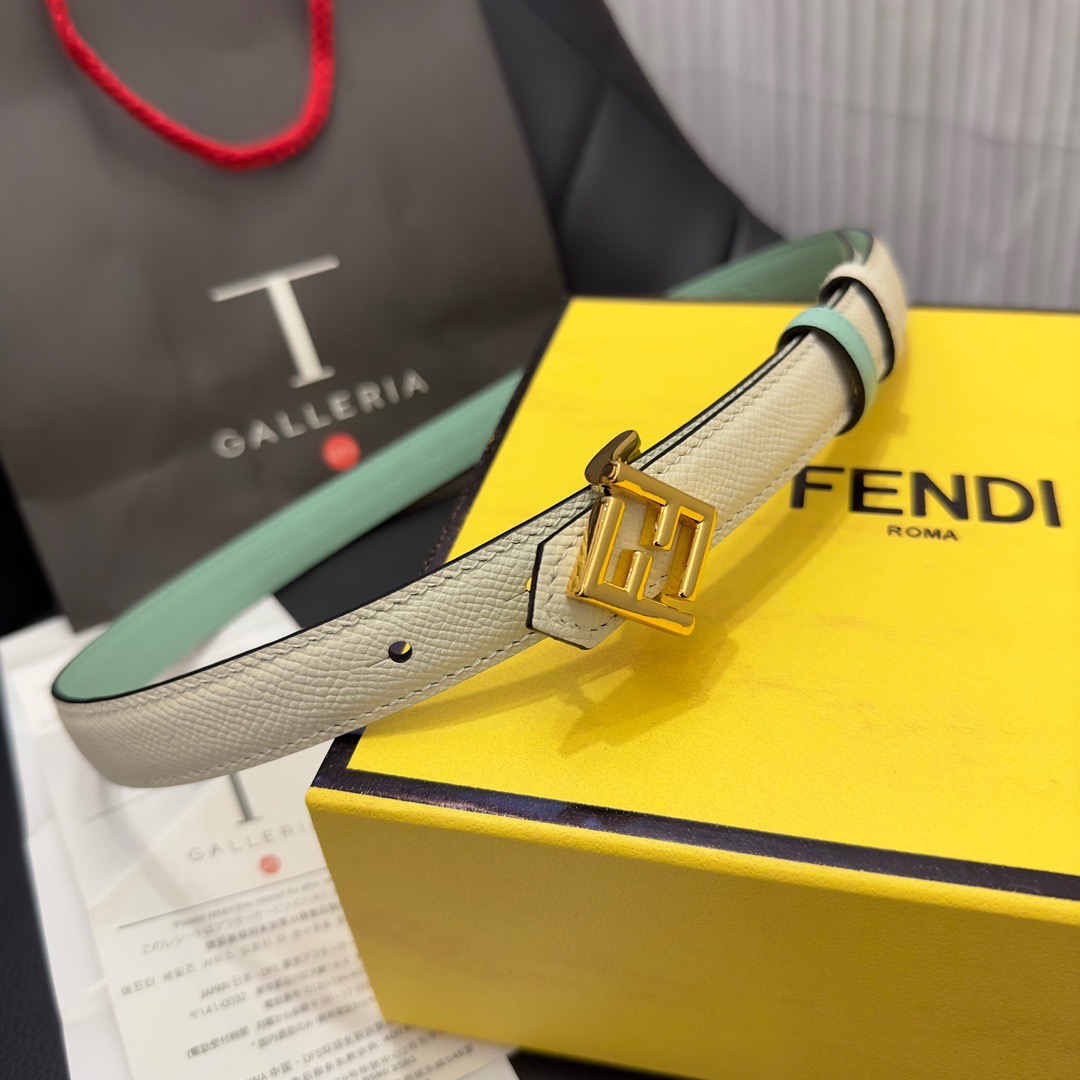 FENDI Belts For Women Designer Belt Womens Formal Smooth Buckle Woman Narrow Genuine Leather Golden Bronze Cowhide Design Thin Optional High Quality