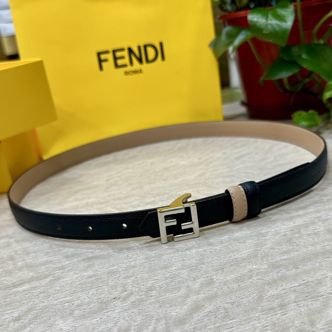 FENDI Belts For Women Designer Belt Womens Formal Smooth Buckle Woman Narrow Genuine Leather Golden Bronze Cowhide Design Thin Optional High Quality