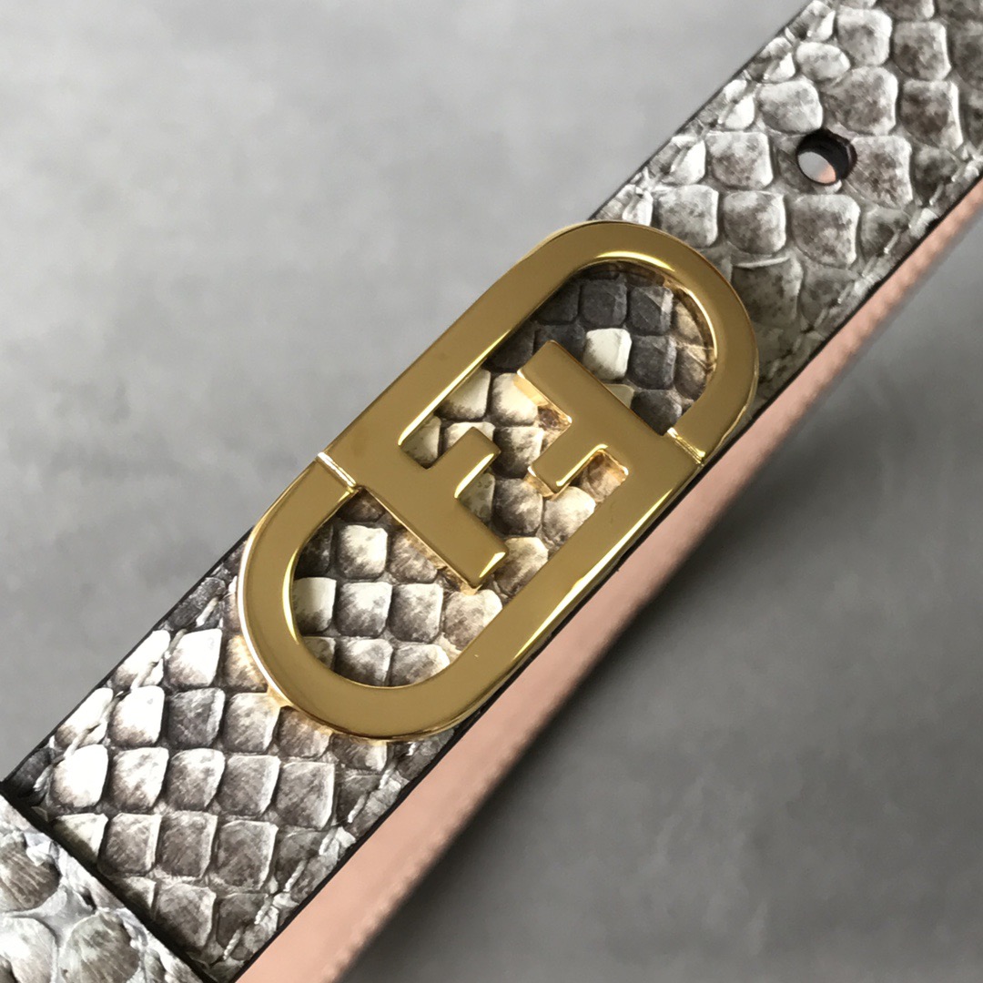 FENDI Belts For Women Designer Belt Womens Formal Smooth Buckle Woman Narrow Genuine Leather Golden Bronze Cowhide Design Thin Optional High Quality