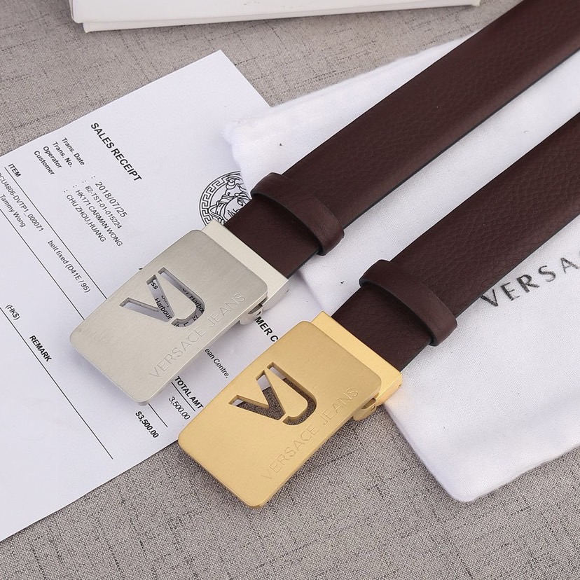 Versace Designer Belt Mens Belts Womens Brand Belt Luxury Belt Length 100-125cm Woman Men Belt Fashion Classics Casual Letter Smooth Buckle Designer High Quality Belt
