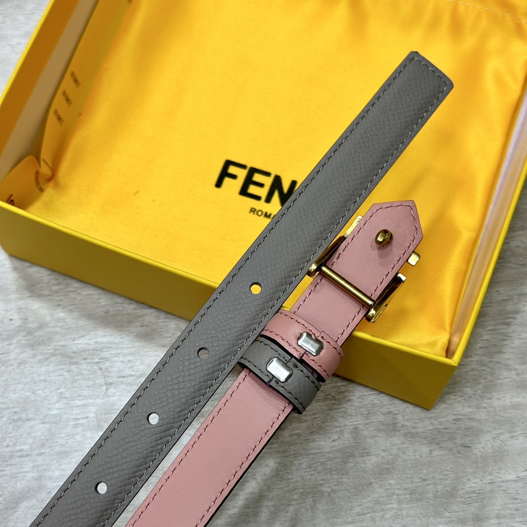 FENDI Belts For Women Designer Belt Womens Formal Smooth Buckle Woman Narrow Genuine Leather Golden Bronze Cowhide Design Thin Optional High Quality