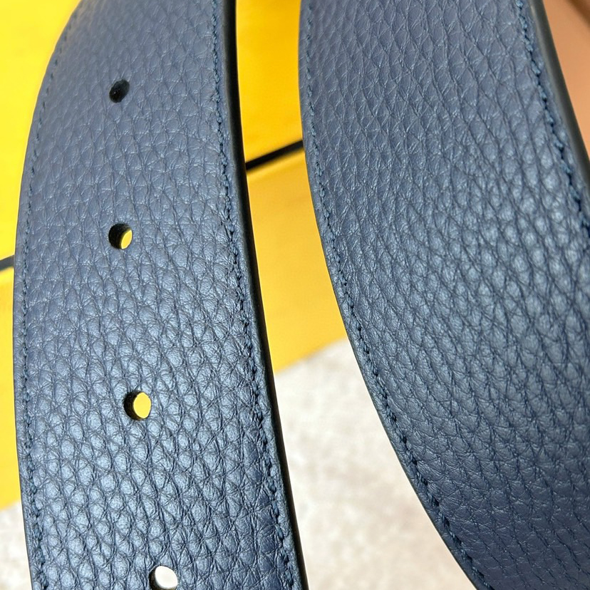 FENDI Designer Belt Mens Belts Womens Brand Belt Fashionable Casual Belt With Blue Lychee Patterned Cowhide On The Front And Tree Cream Frosted Cowhide On The Back Width Of 4.0cm Unique Eye Shape Shiny Buckle Full Of Charm