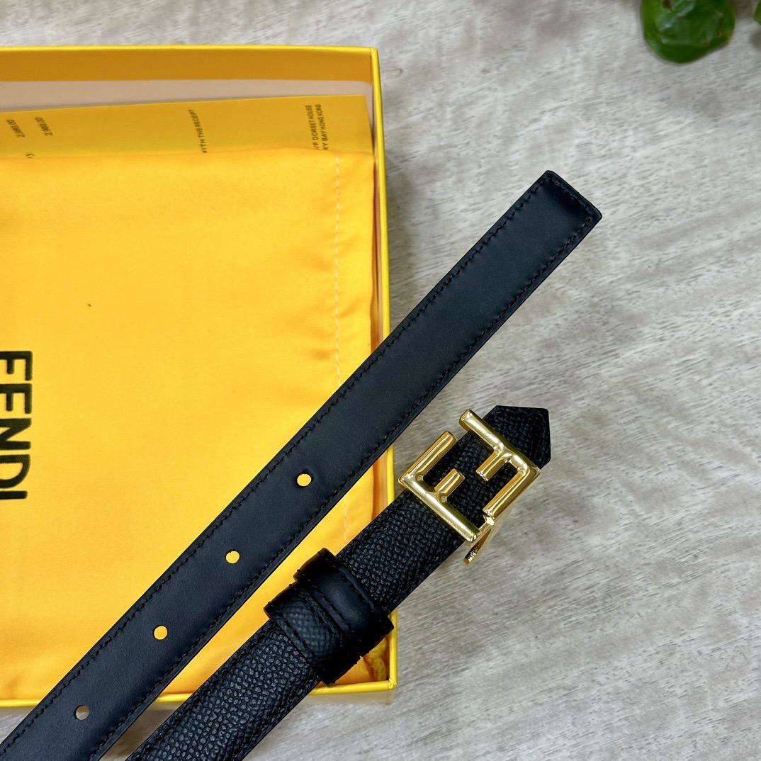 FENDI Belts For Women Designer Belt Womens Formal Smooth Buckle Woman Narrow Genuine Leather Golden Bronze Cowhide Design Thin Optional High Quality