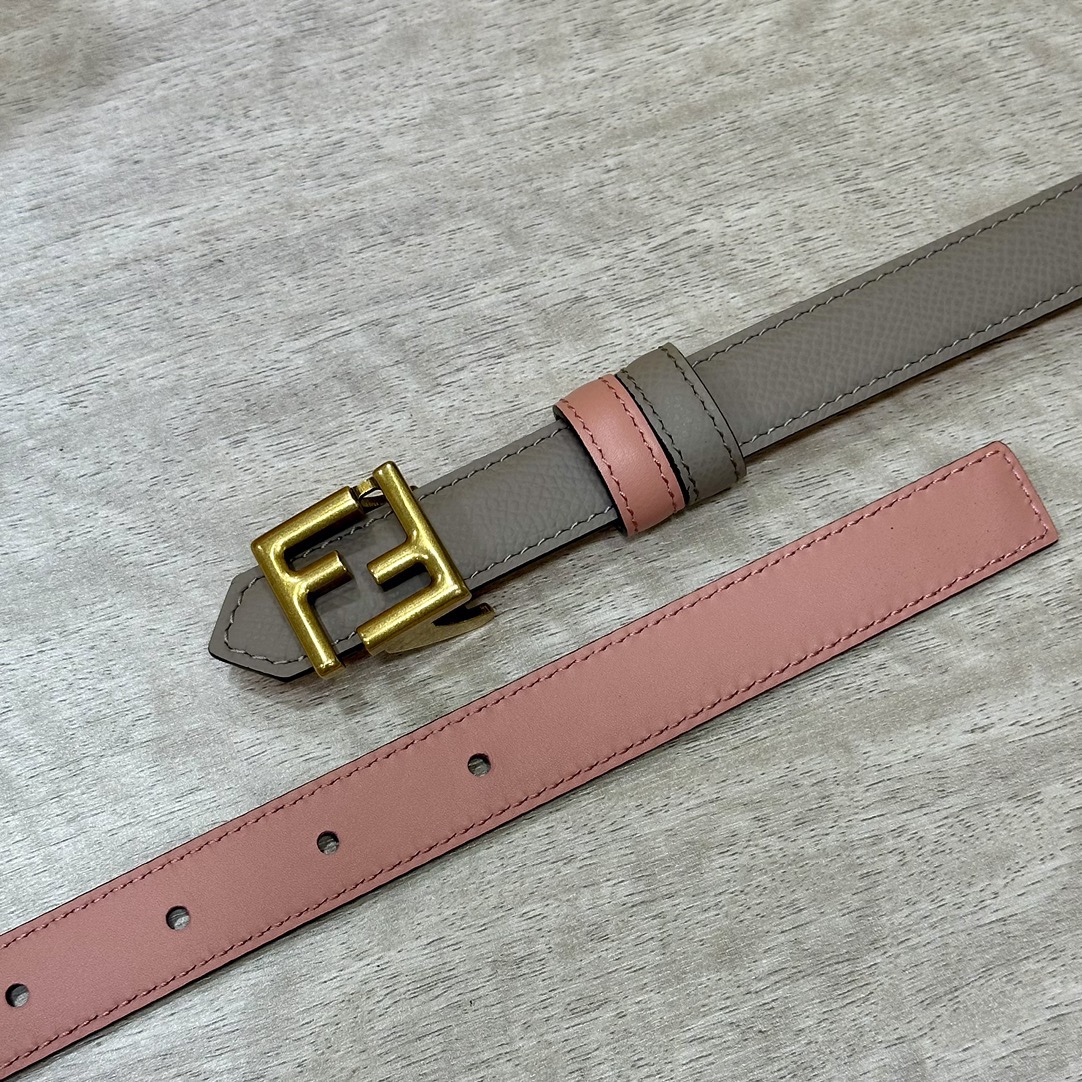 FENDI Belts For Women Designer Belt Womens Formal Smooth Buckle Woman Narrow Genuine Leather Golden Bronze Cowhide Design Thin Optional High Quality