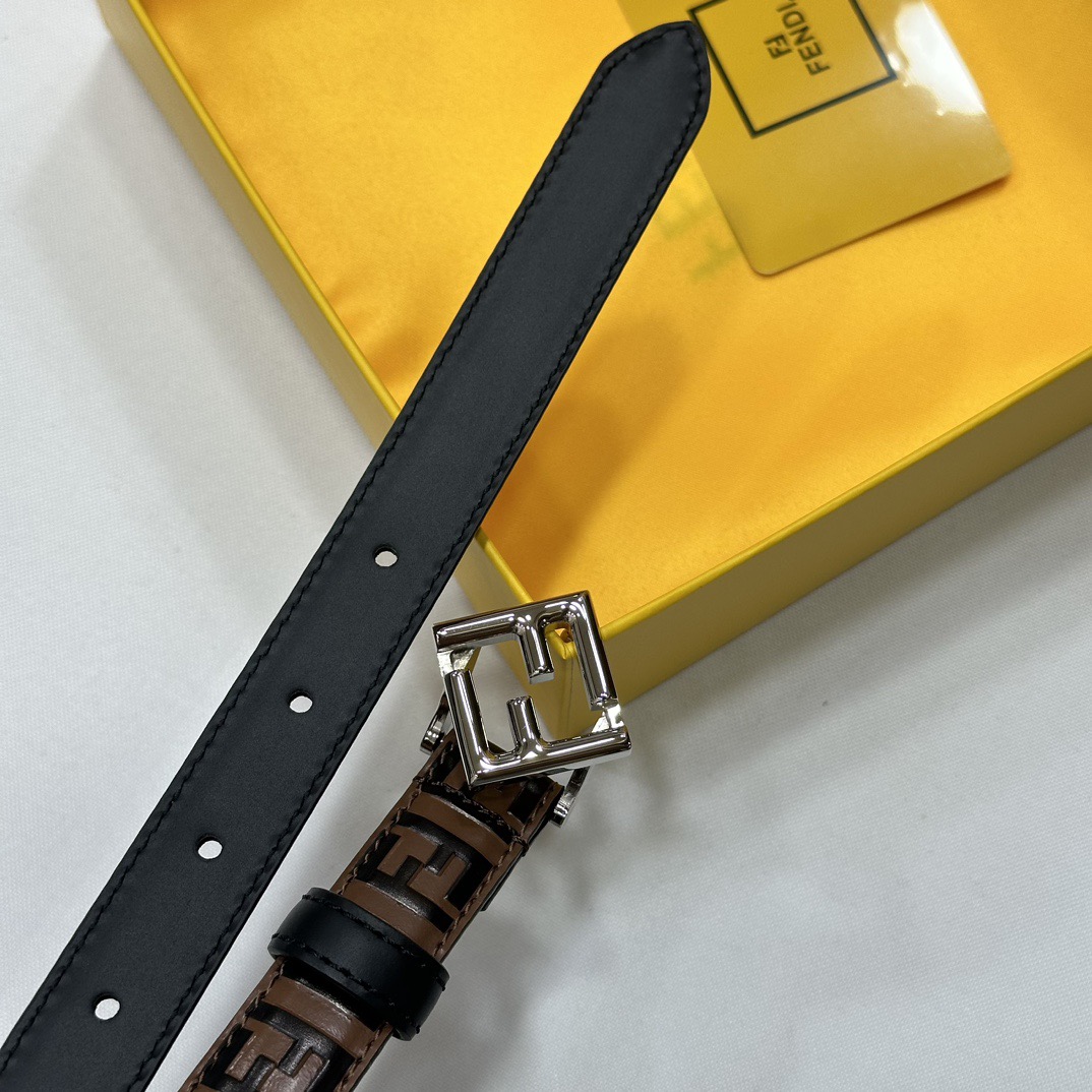 FENDI Belts For Women Designer Belt Womens Formal Smooth Buckle Woman Narrow Genuine Leather Golden Bronze Cowhide Design Thin Optional High Quality