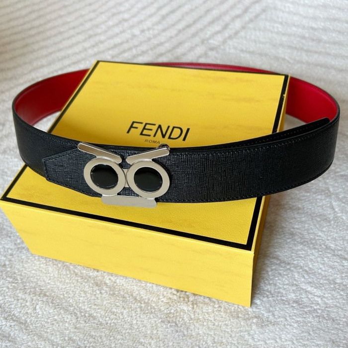 Designer Belt Men Belts Women Brand Belt Double Sided Casual Belt With High-End Black Cowhide On The Front And Smooth Red Cowhide On The Back, Double-Sided Belt Width 3.8cm Molded Polished Metal Buckle