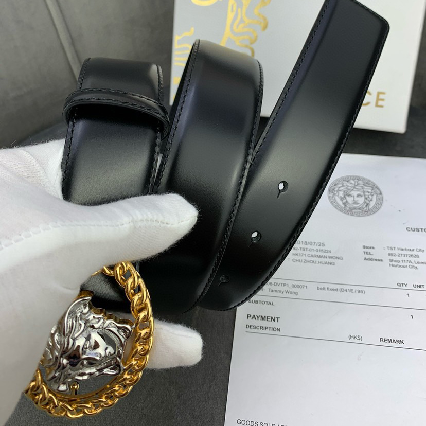 Versace Designer Belt Mens Belts Womens Brand Belt Luxury Belt Length 100-125cm Woman Men Belt Fashion Classics Casual Buckle Designer High Quality Belt