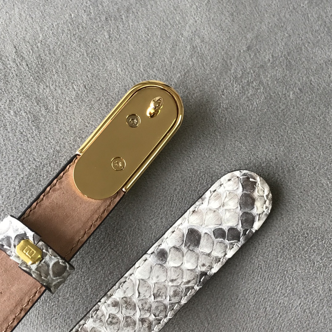 FENDI Belts For Women Designer Belt Womens Formal Smooth Buckle Woman Narrow Genuine Leather Golden Bronze Cowhide Design Thin Optional High Quality