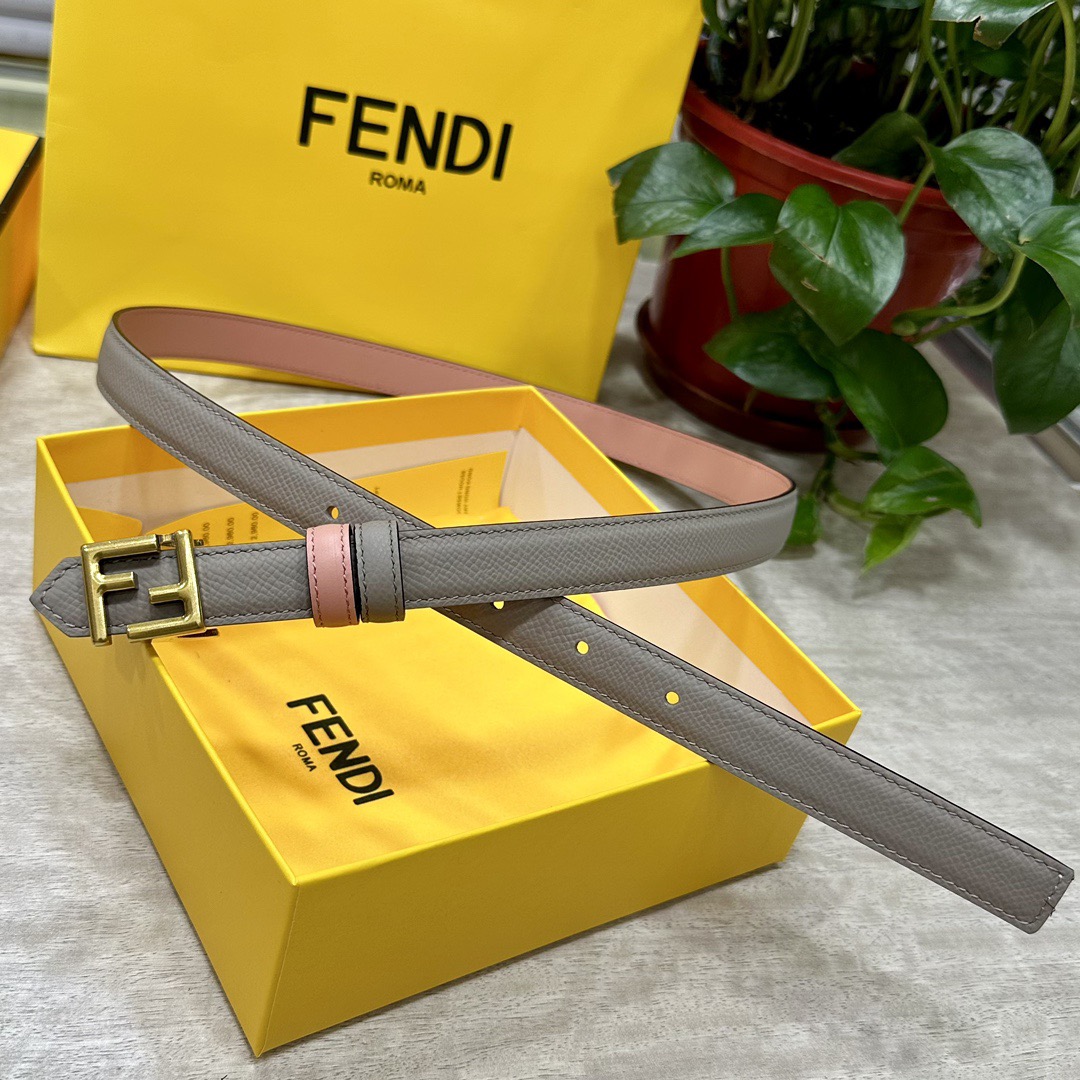 FENDI Belts For Women Designer Belt Womens Formal Smooth Buckle Woman Narrow Genuine Leather Golden Bronze Cowhide Design Thin Optional High Quality