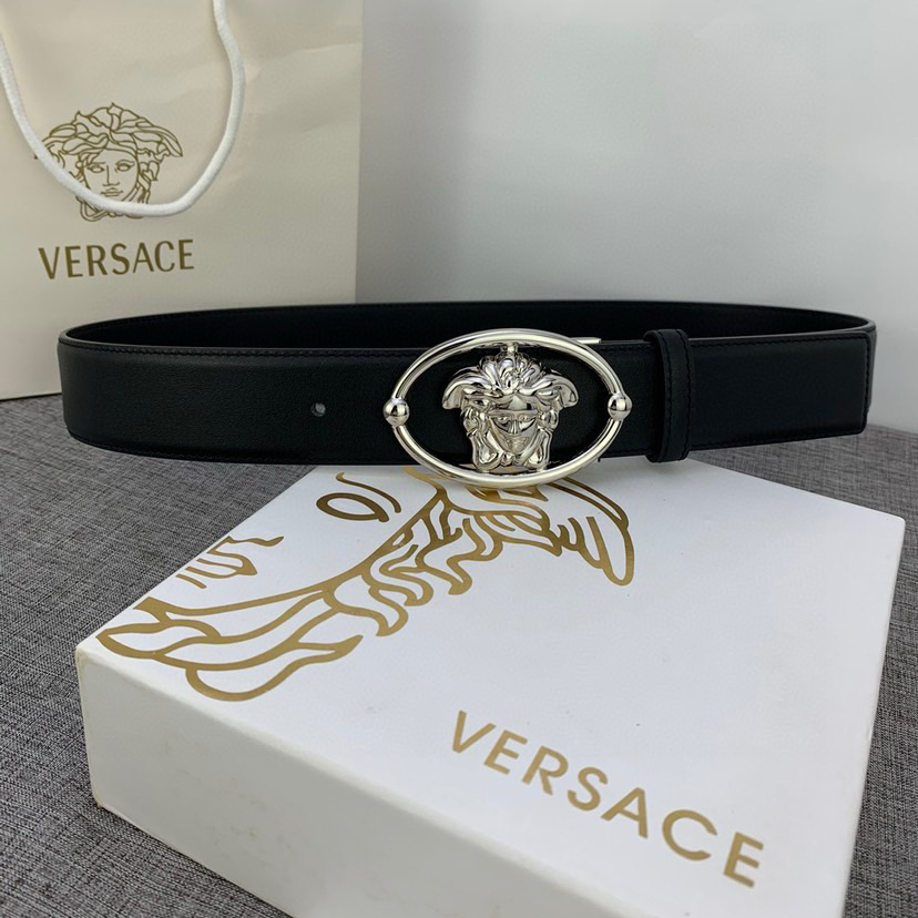Versace Designer Belt Men Belts Women Brand Belt With Soft Top Leather Strap Paired With An Oval Medusa Buckle Women And Men With A Width Of 4.0 Cm And With Box