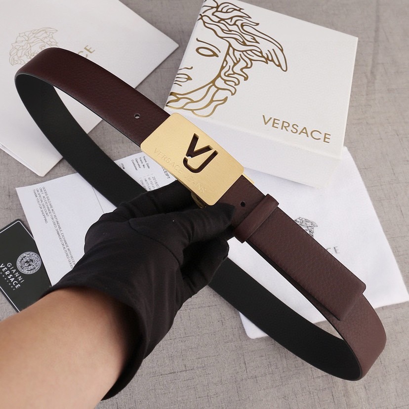 Versace Designer Belt Mens Belts Womens Brand Belt Luxury Belt Length 100-125cm Woman Men Belt Fashion Classics Casual Letter Smooth Buckle Designer High Quality Belt