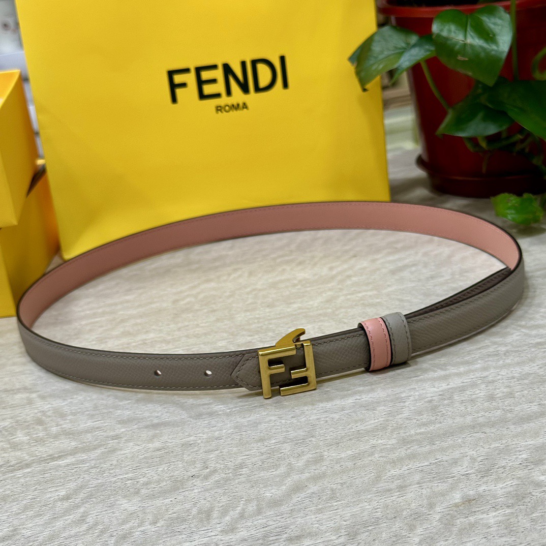 FENDI Belts For Women Designer Belt Womens Formal Smooth Buckle Woman Narrow Genuine Leather Golden Bronze Cowhide Design Thin Optional High Quality
