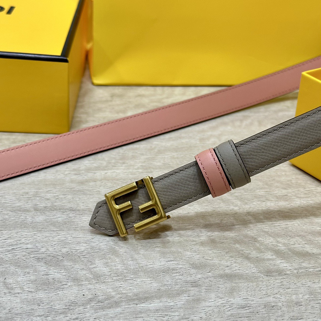 FENDI Belts For Women Designer Belt Womens Formal Smooth Buckle Woman Narrow Genuine Leather Golden Bronze Cowhide Design Thin Optional High Quality