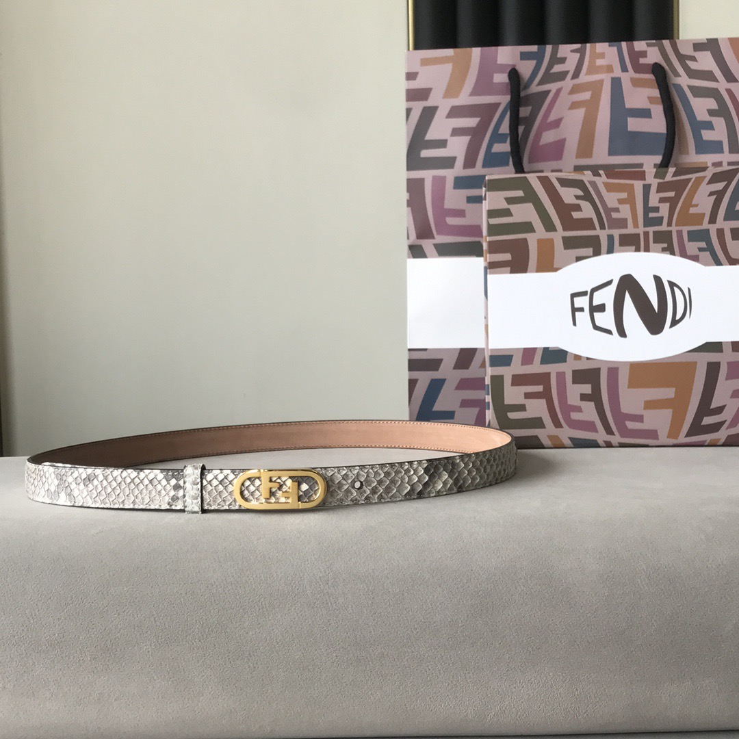 FENDI Belts For Women Designer Belt Womens Formal Smooth Buckle Woman Narrow Genuine Leather Golden Bronze Cowhide Design Thin Optional High Quality