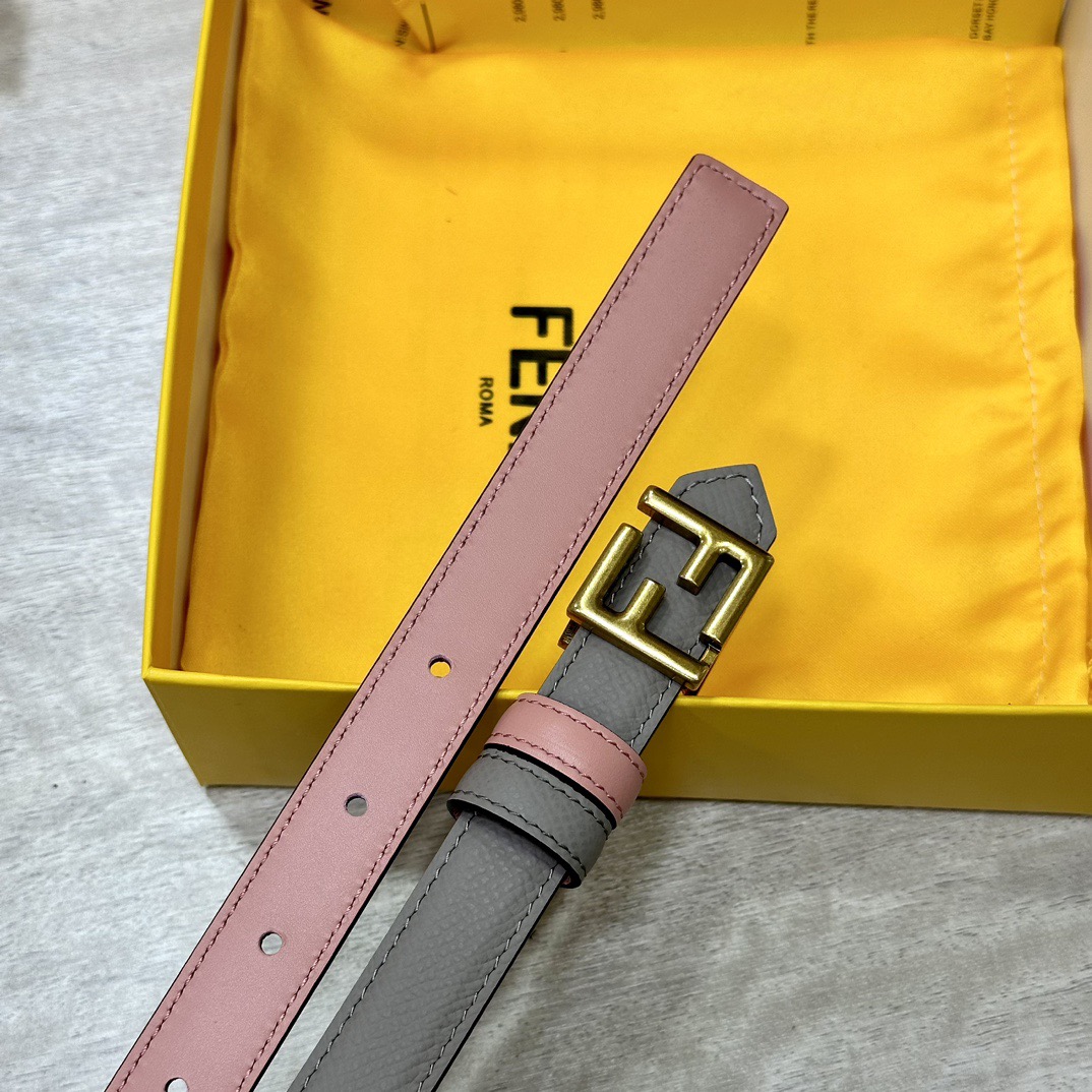 FENDI Belts For Women Designer Belt Womens Formal Smooth Buckle Woman Narrow Genuine Leather Golden Bronze Cowhide Design Thin Optional High Quality