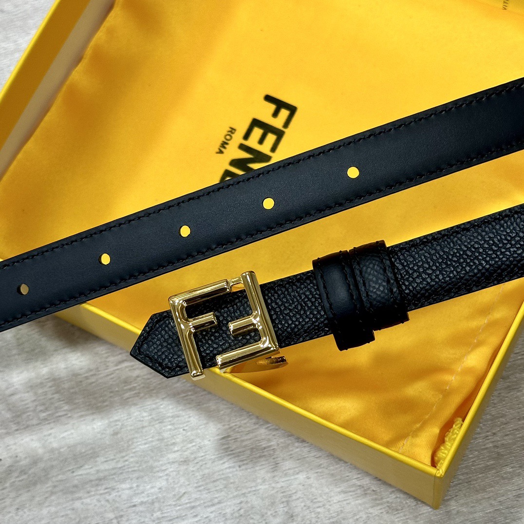 FENDI Belts For Women Designer Belt Womens Formal Smooth Buckle Woman Narrow Genuine Leather Golden Bronze Cowhide Design Thin Optional High Quality