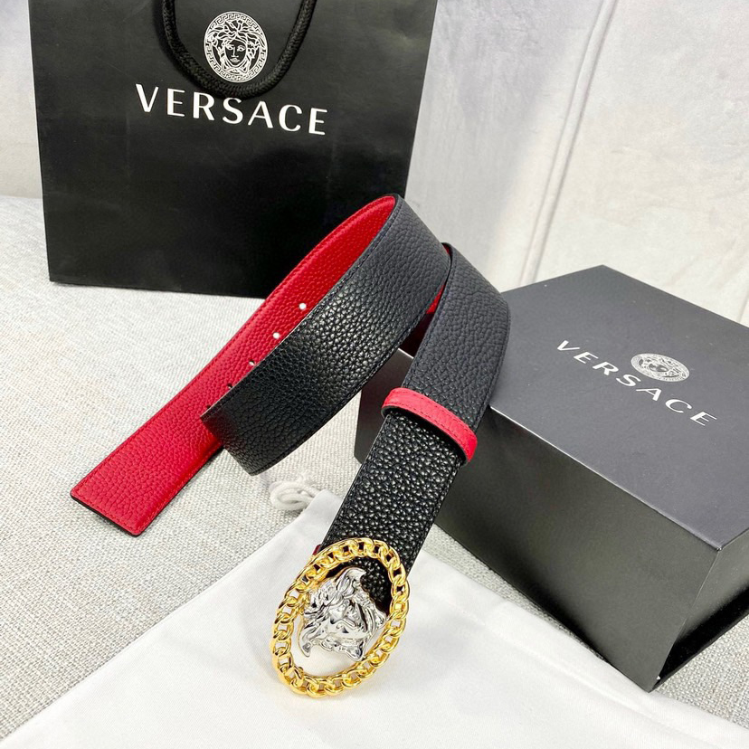 Versace Designer Belt Mens Belts Womens Brand Belt Luxury Belt Length 100-125cm Woman Men Belt Fashion Classics Casual Classic Medusa Avatar Buckle Buckle Designer High Quality Belt