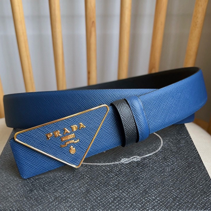 Prada Designer Belt Men Belts Women's Brand Belt Buckle Belt Is A Multifunctional Combination Accessory Series That Can Be Easily Paired With A Triangular Logo Through The Universal Simplicity Of Women And Men With A Width Of 3.5cm And With Box
