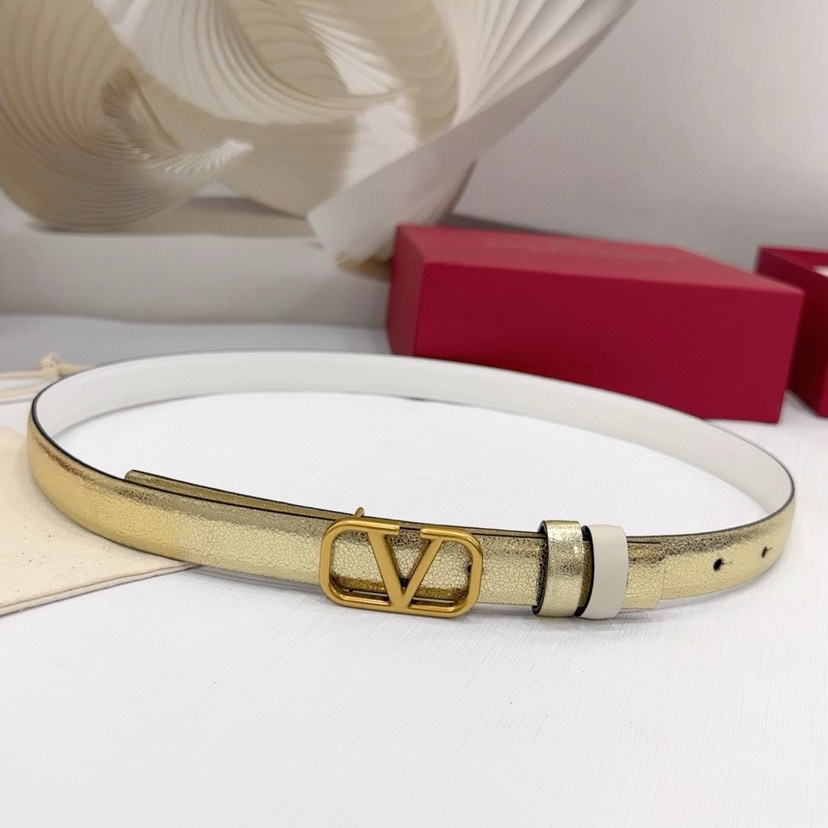 Valentino Belts For Women Designer Belt Womens Formal Smooth Buckle Woman Narrow Genuine Leather Golden Bronze Cowhide Design Thin Optional High Quality