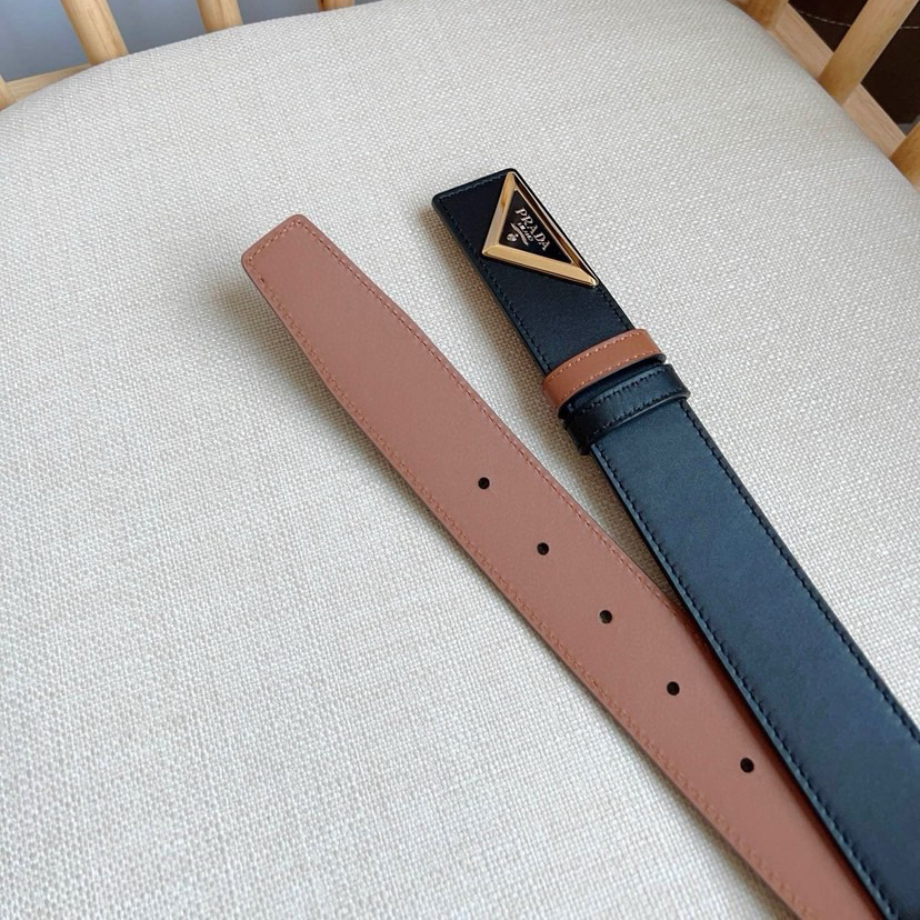 Prada Designer Belt Men Belts Women Brand Belt Shiny Leather Belt Design Simple triangular buckle with enamel coated metal engraved logo reflecting the brand's timeless style Shiny Leather Material Women And Men With A Width Of 3.5cm And With Box