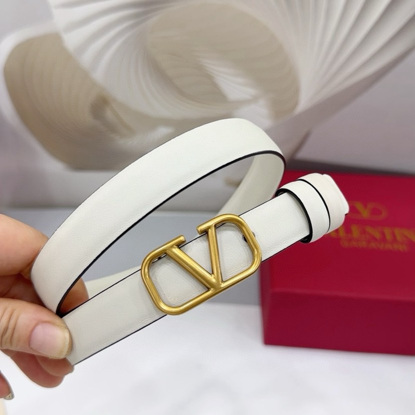 Valentino Belts For Women Designer Belt Womens Formal Smooth Buckle Woman Narrow Genuine Leather Golden Bronze Cowhide Design Thin Optional High Quality