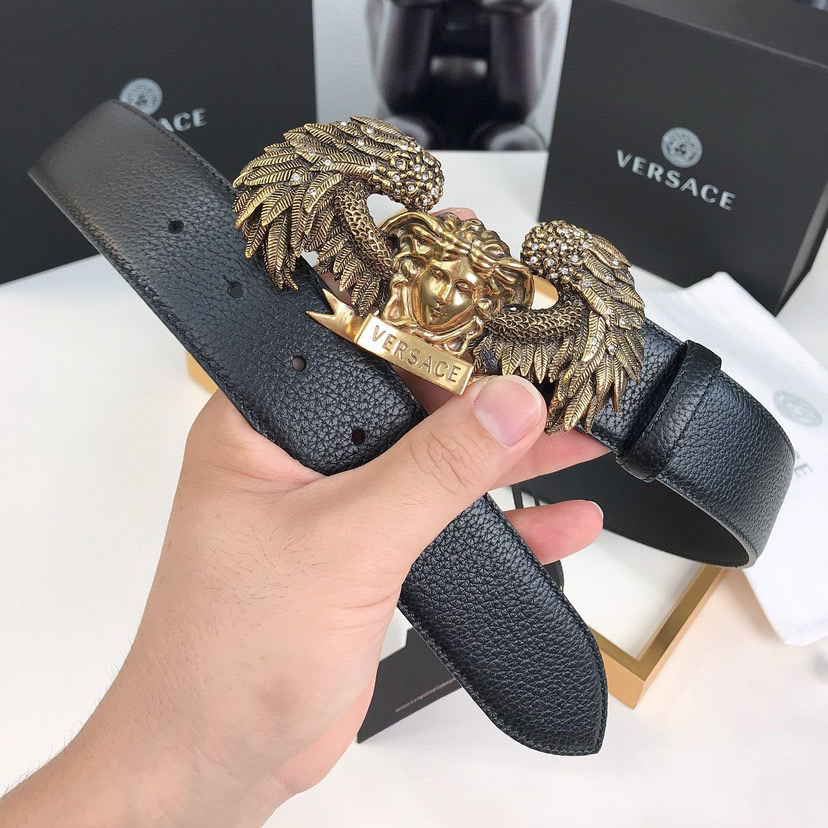 Versace Designer Belt Mens Belts Womens Brand Belt Luxury Belt Length 100-125cm Woman Men Belt Fashion Classics Casual Classic Medusa Avatar Buckle Buckle Designer High Quality Belt