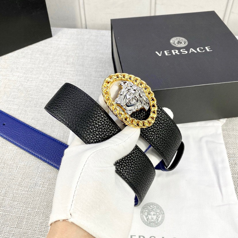 Versace Designer Belt Mens Belts Womens Brand Belt Luxury Belt Length 100-125cm Woman Men Belt Fashion Classics Casual Classic Medusa Avatar Buckle Buckle Designer High Quality Belt