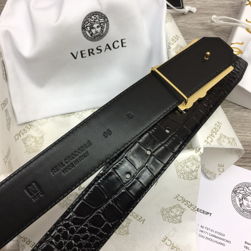 Versace Designer Belt Mens Belts Womens Brand Belt Luxury Belt Length 100-125cm Woman Men Belt Fashion Classics Casual Classic Medusa Avatar Buckle Buckle Designer High Quality Belt