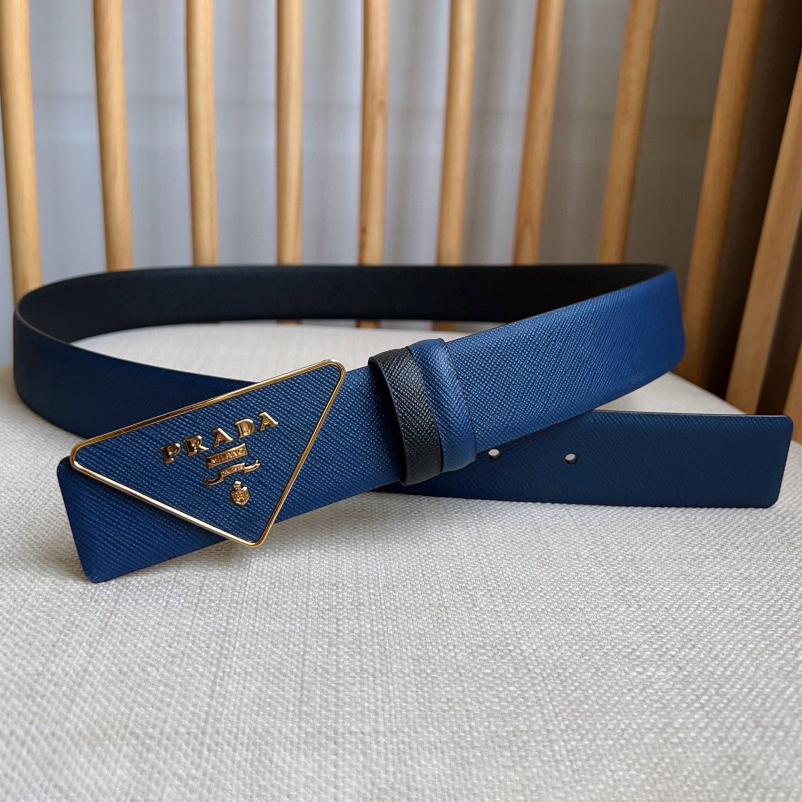 Prada Designer Belt Men Belts Women's Brand Belt Buckle Belt Is A Multifunctional Combination Accessory Series That Can Be Easily Paired With A Triangular Logo Through The Universal Simplicity Of Women And Men With A Width Of 3.5cm And With Box
