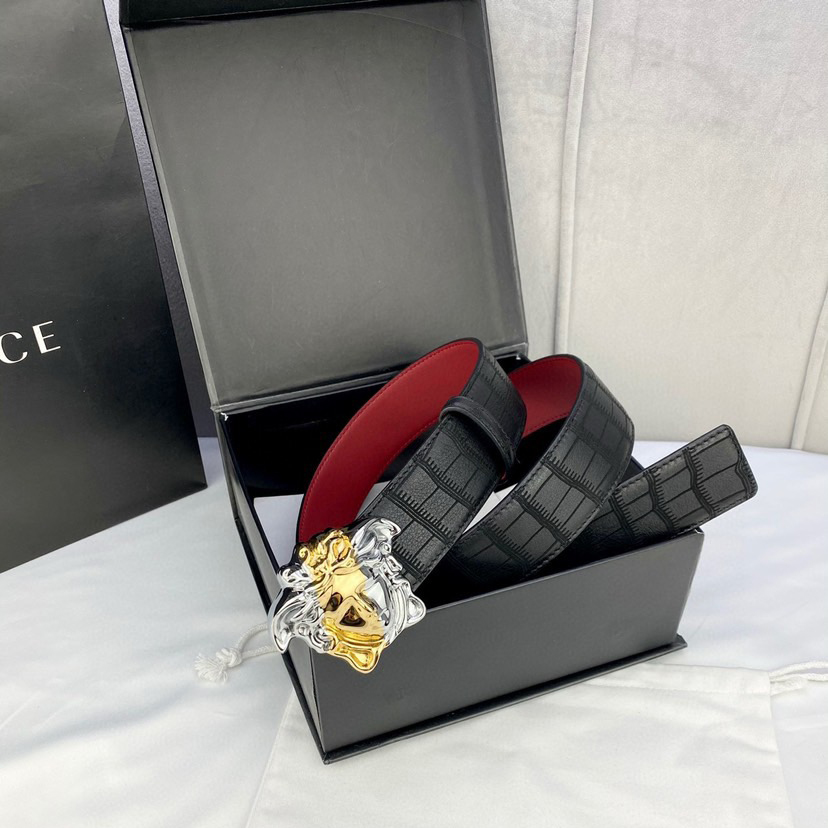 Versace Designer Belt Mens Belts Womens Brand Belt Luxury Belt Length 100-125cm Woman Men Belt Fashion Classics Casual Classic Medusa Avatar Buckle Buckle Designer High Quality Belt