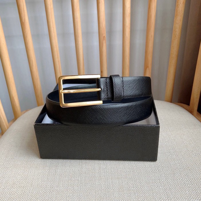 Prada Designer Belt Men Belts Women Brand's Simple Yet Exquisite Waistband Is Made Of Iconic Saffiano Leather And Features A Carved Logo Metal Buckle With A Width Of 3.0cm